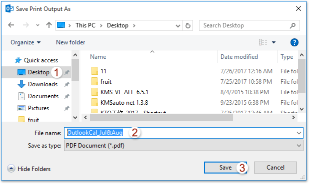 How To Save Outlook Calendar As Pdf File