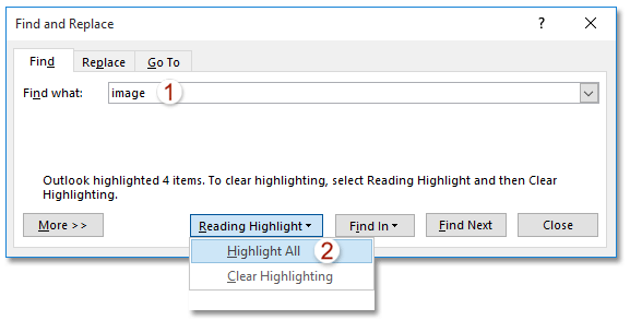 Outlookで電子メールメッセージの本文 テキストを検索する方法は