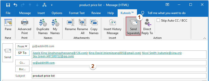 outlook read receipt after sending email