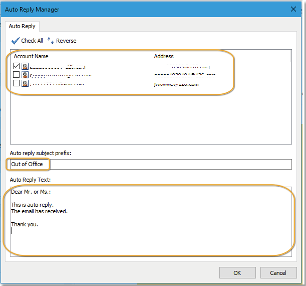 doc set automatische Antwort für jeden Absender 14