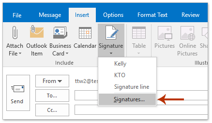 auto signature in outlook