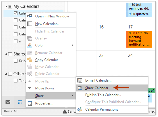 add shared calendar to outlook mac