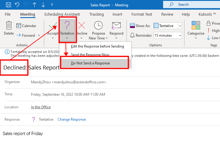 How To Show A Declined Meeting In Outlook s Calendar 