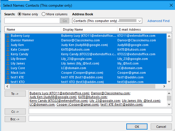 doc sort recipients by name 1