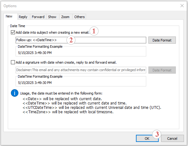 shot of the Options dialog