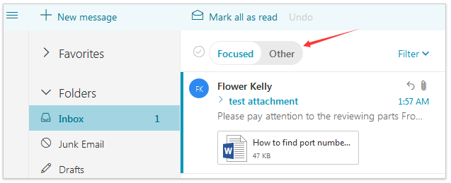 outlook for mac focused inbox missing