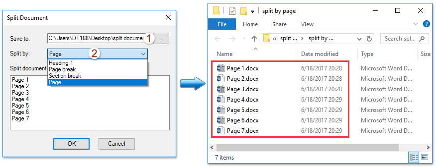 ad split documents by page