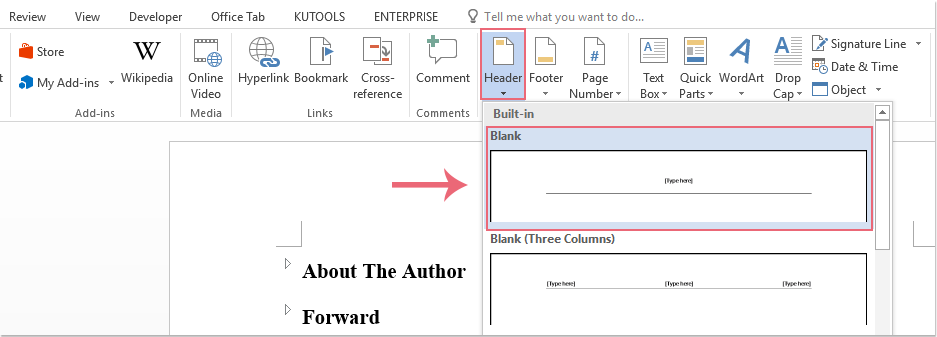 new running head for chapters in word mac