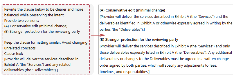 Rewrite only what you’ll negotiate