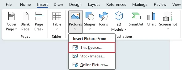enable the insert picture feature