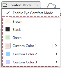Choose default colors or customize colors