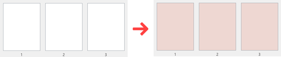 The selected color is applied to the background of all pages