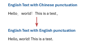 Convert Chinese Punctuation to English