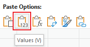 Paste Values