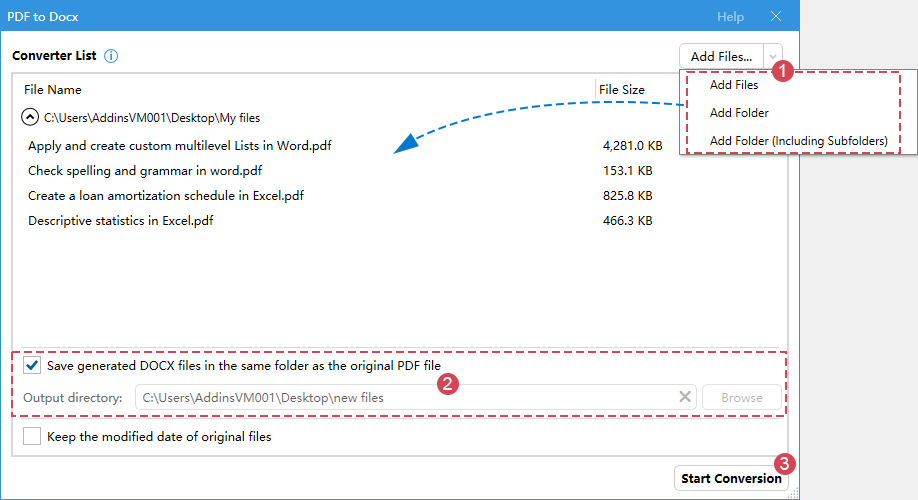 set options hte dialog box