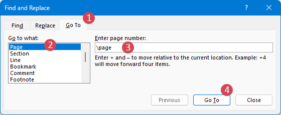specify the options in the dialog box