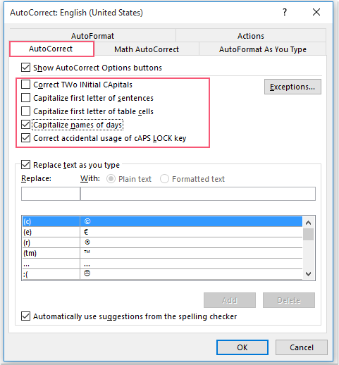 doc disable autocapital 2