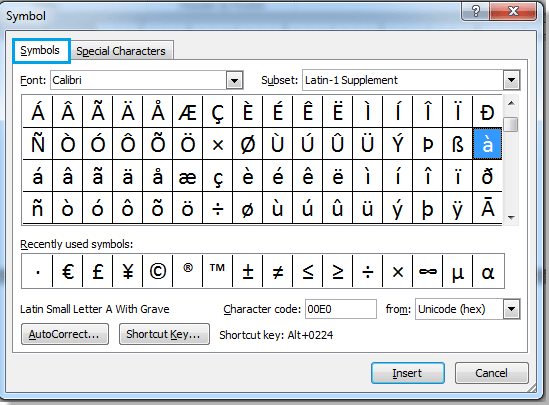 List Of Diacritical Marks