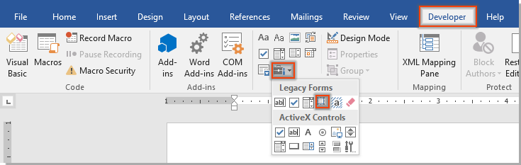 how to add text box in word 2006