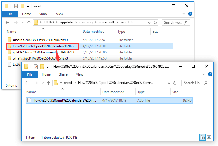 autorecover word files that were not saved