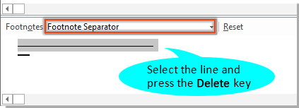 change footnote separator word 2013