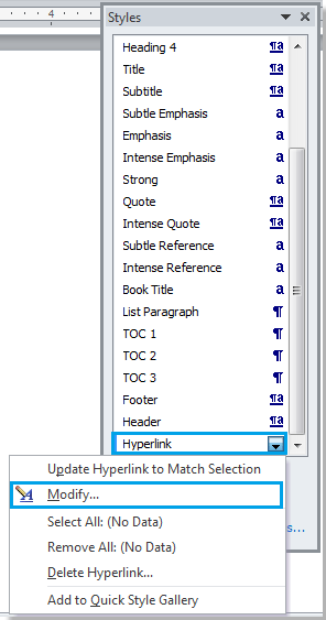 disable links in word