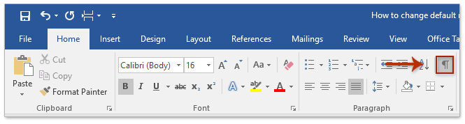 word 2016 for mac how can i get rid of paragraph marks