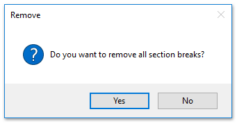 how to get rid of section break continuous in word