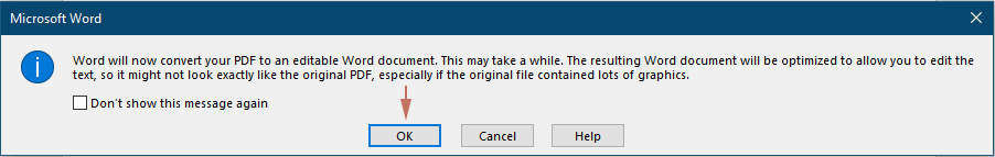 Confirmation dialog