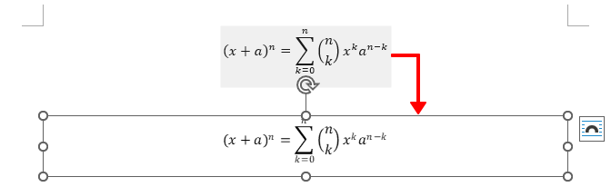 Equation pasted back into the document as an image
