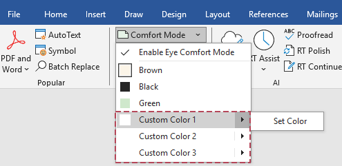 Custom Color 1, 2, or 3