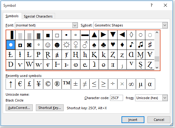 how to type text in a circle word