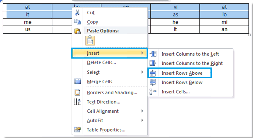 insert rows in lightwrite