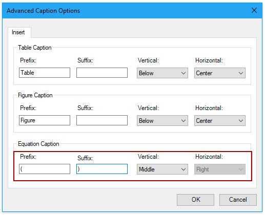 Easily Insert A Right Aligned Caption Next To An Equation In Word 9322