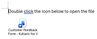 Embedded file in Word