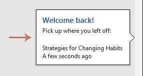 a screenshot of the resume reading icon