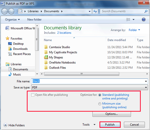 how to save as pdf file