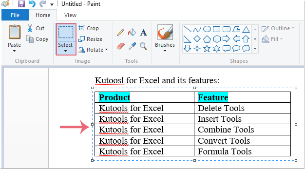 doc convert table to image 2