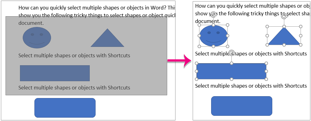 microsoft word select multiple pictures