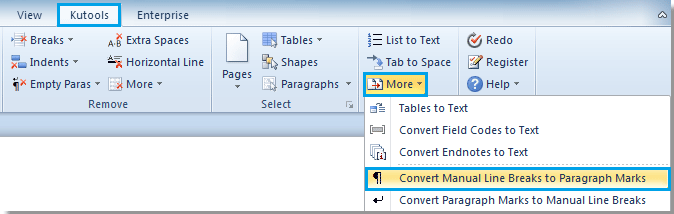 remove carriage return word