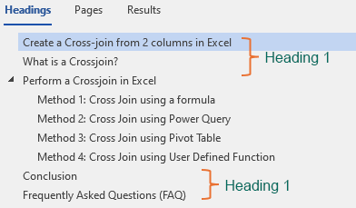 Apply heading styles 