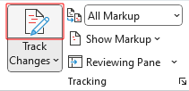 Track Changes button on the ribbon