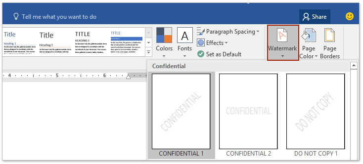 create a watermark in word for mac