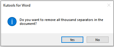 Confirm the prompt to apply it to the whole document