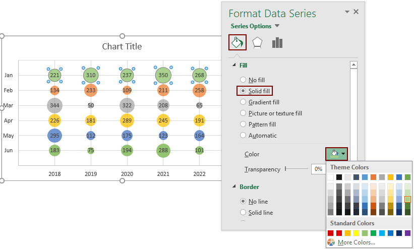 create bubble chart in excel