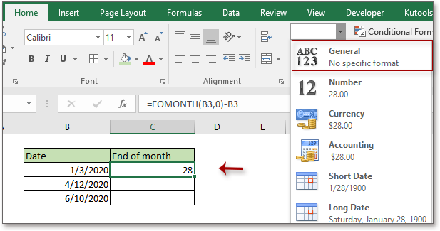 doc remaning days in months 3