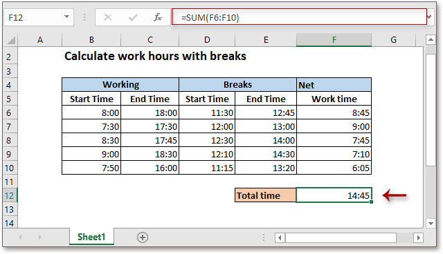 doc calcular tempo de rede 5