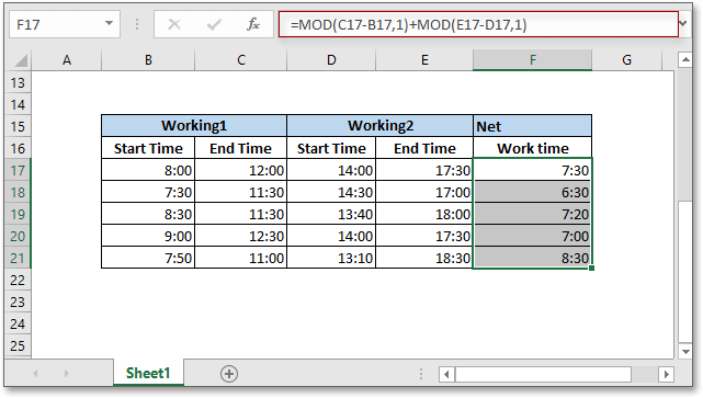 doc calculate network time 6