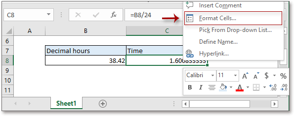 time to decimal time converter excel