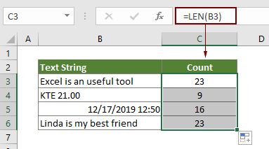 Compter le nombre de caract res dans une cellule dans Excel